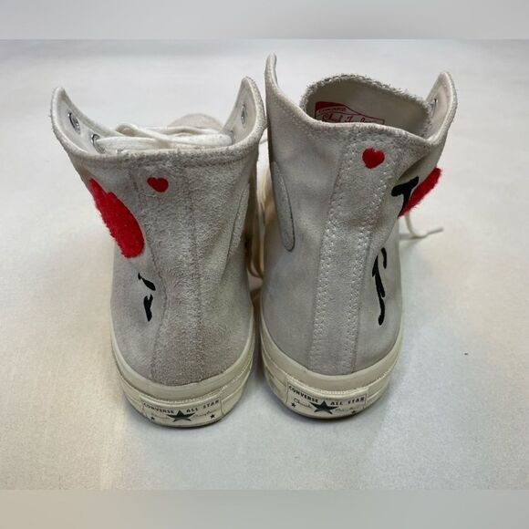 Converse Chuck Taylors Hi I Love NY Sneakers Men Size 10.5 White 161186C - Picture 7 of 10